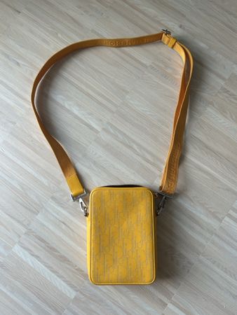 Christian Dior Yellow Crossbody Bag with Strap