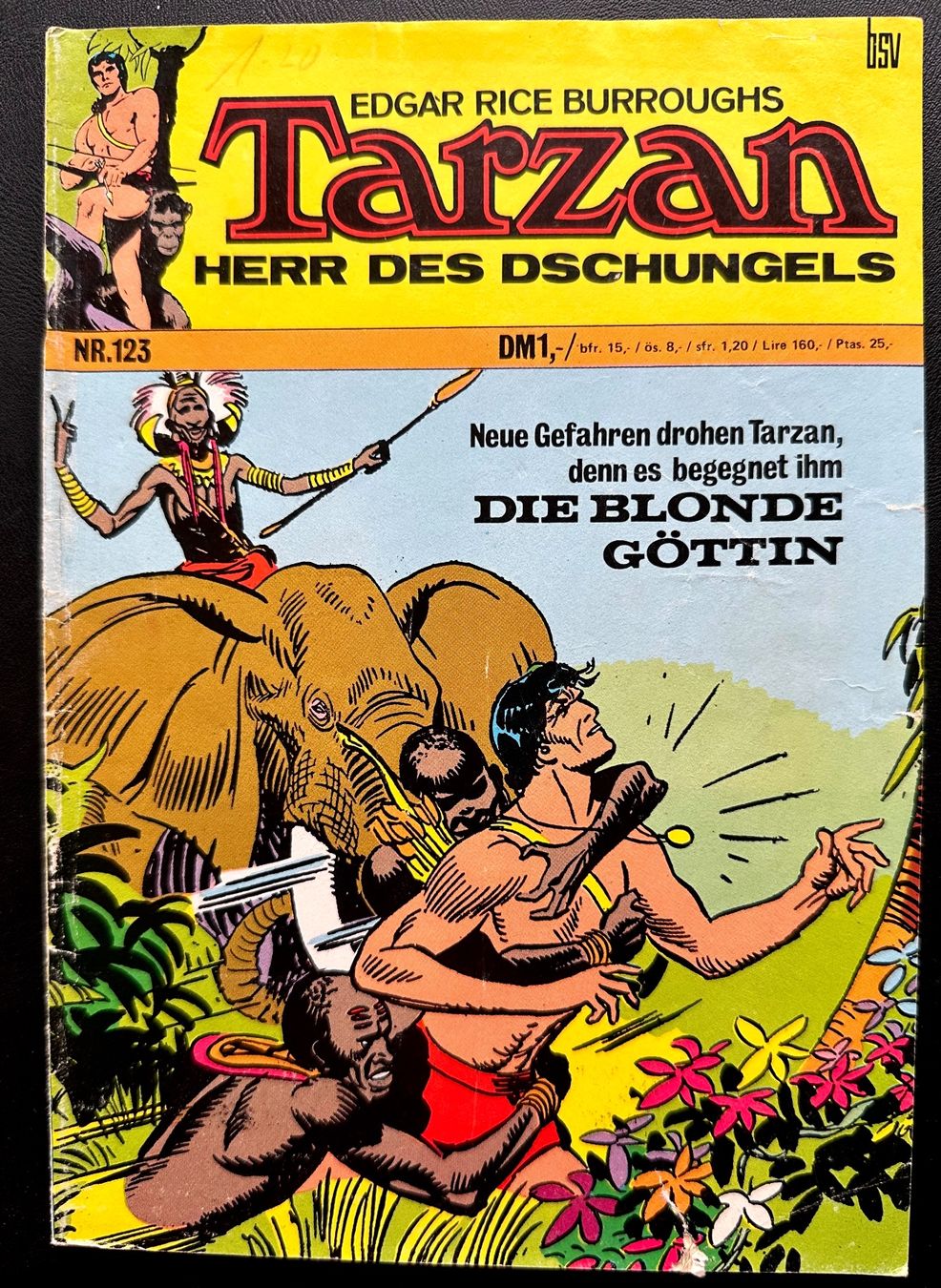 Fumetti: Tarzan Nr. 123 ca. 1972, 100-erte alte Comics eingestellt – Usato da Seltisberg venduto da quadartswiss