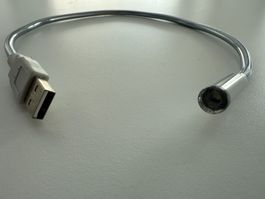 LED Metall Schwanenhals mit 45cm Länge, Silber