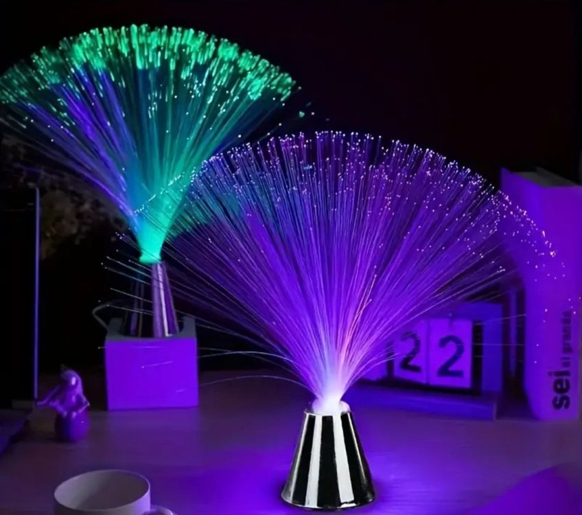Kisangel Glasfaserlampe Mit Farbwechsel - USB Nachtlicht Für Entspannte Atmosphäre