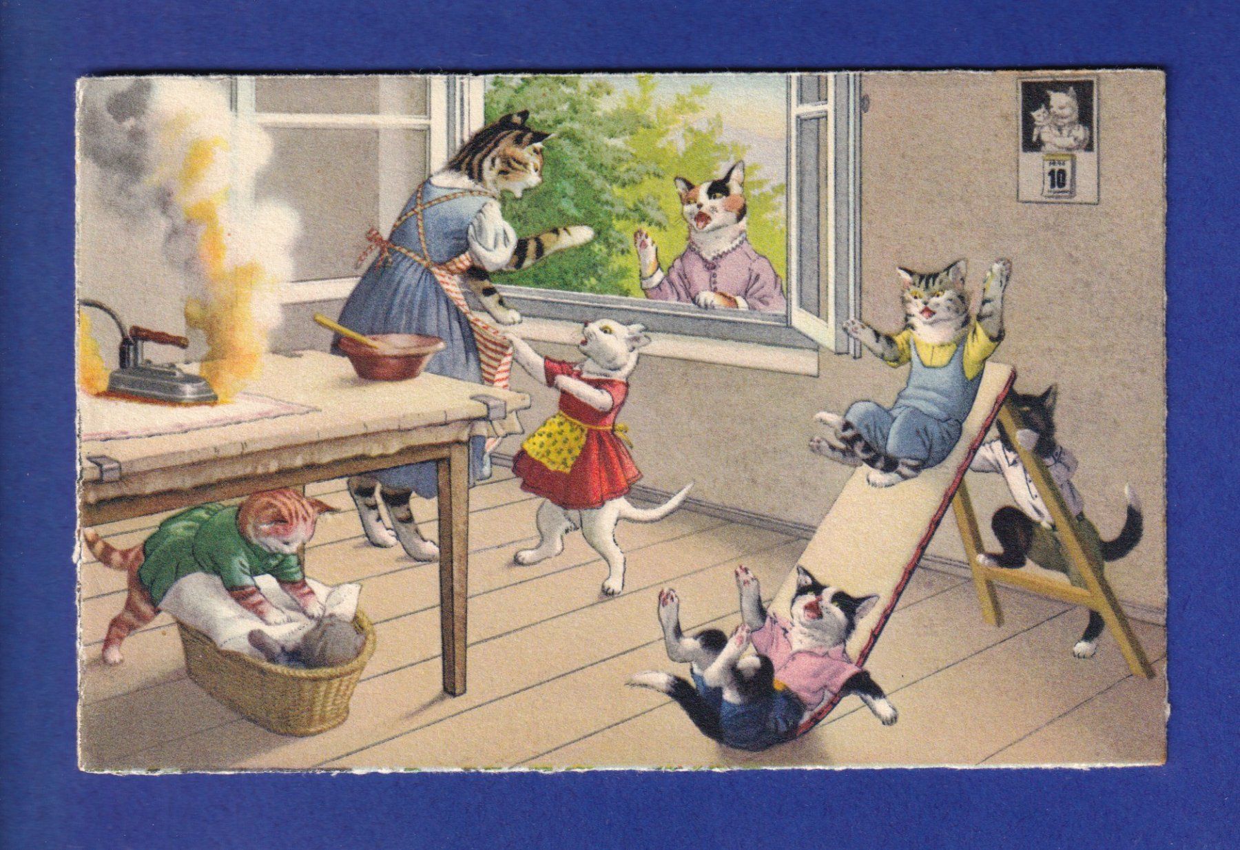 Ansichtskarten: CHAT - Chats humanisés – Gebraucht aus Pully von nicecards-shop