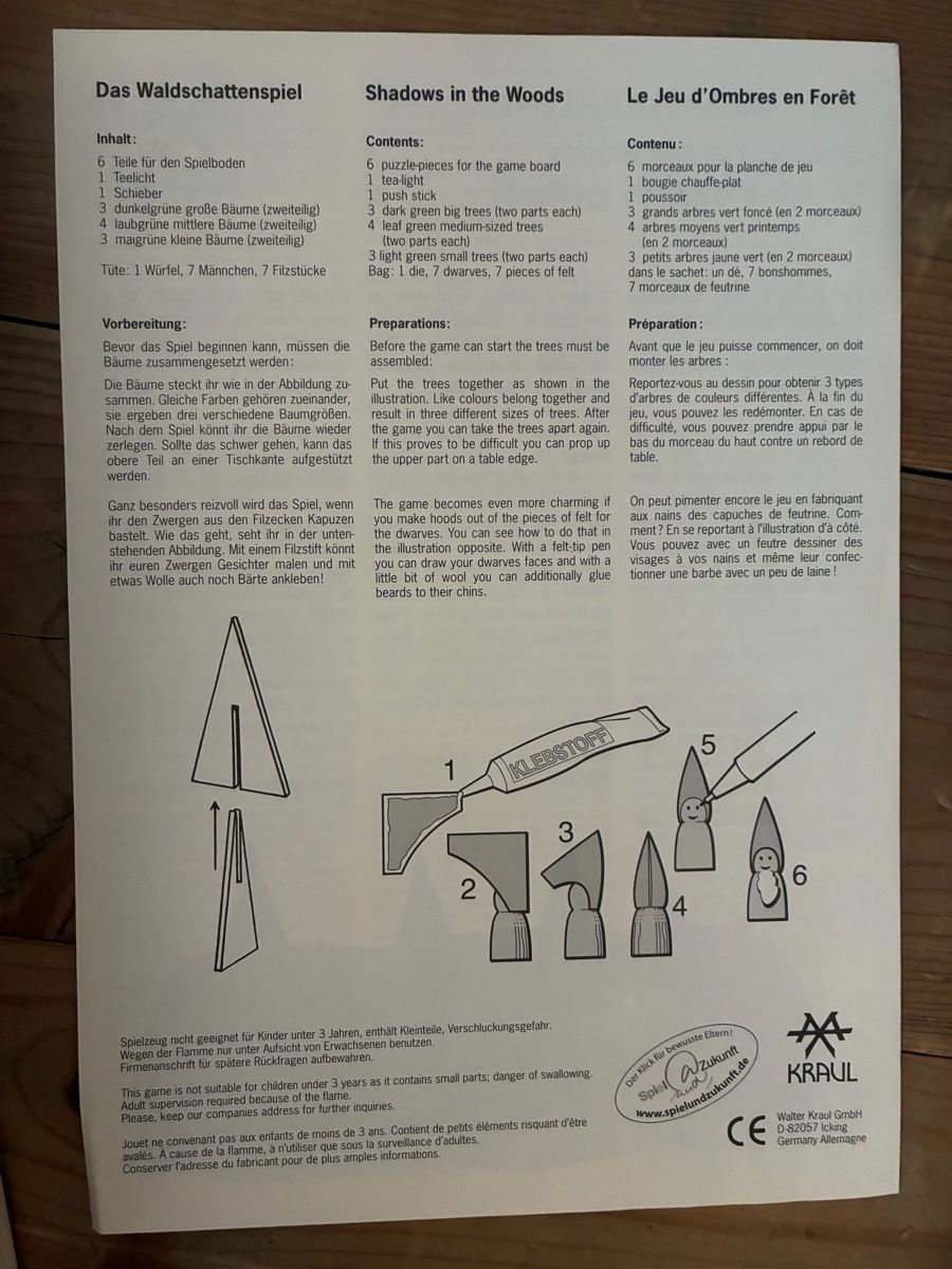 Spiele: WaldSchattenSpiel – Gebraucht aus zürich von lifi0406 5
