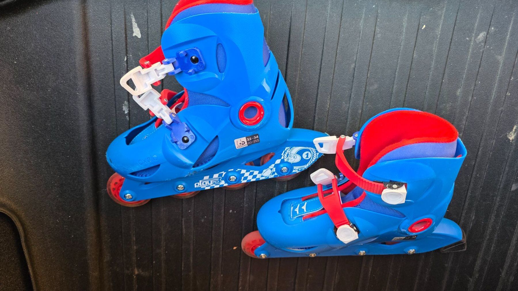 Oxelo Patins à roul. & inline: Patins à roulettes ajustables bleus taille 32-34 – D'occasion à Attalens par Mishanya 2
