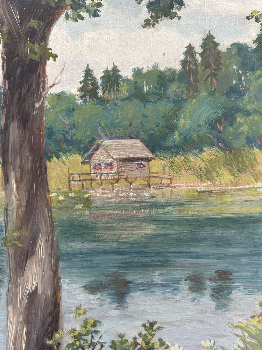 Tableaux:  Ölgemälde K. Kellermann Lengwiler Weiher – D'occasion à Kreuzlingen par Pix66 2
