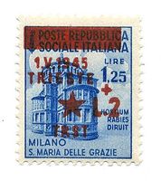 Briefmarke historisch "ITALIEN RSI Triest" 1945