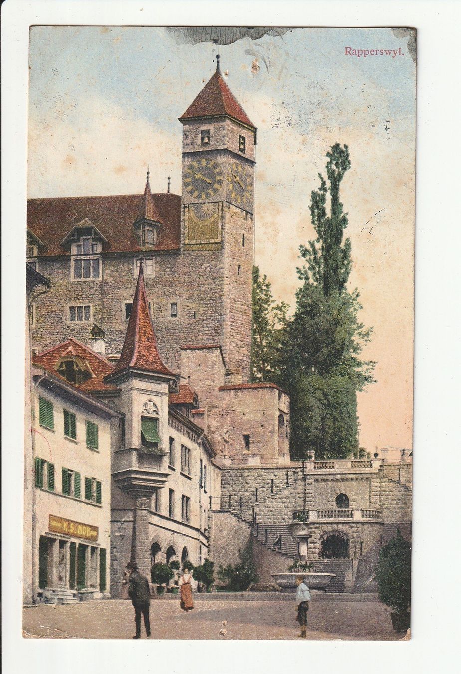 Ansichtskarten: Rapperswil Rapperswyl um 1900 – Gebraucht aus Rheineck von rhynegg