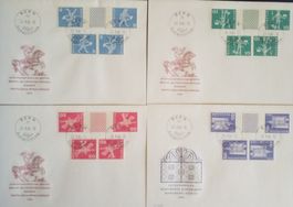 FDC, K45 - K48, S63-S65 Postgeschichte ohne Adresse Kt. 50.-