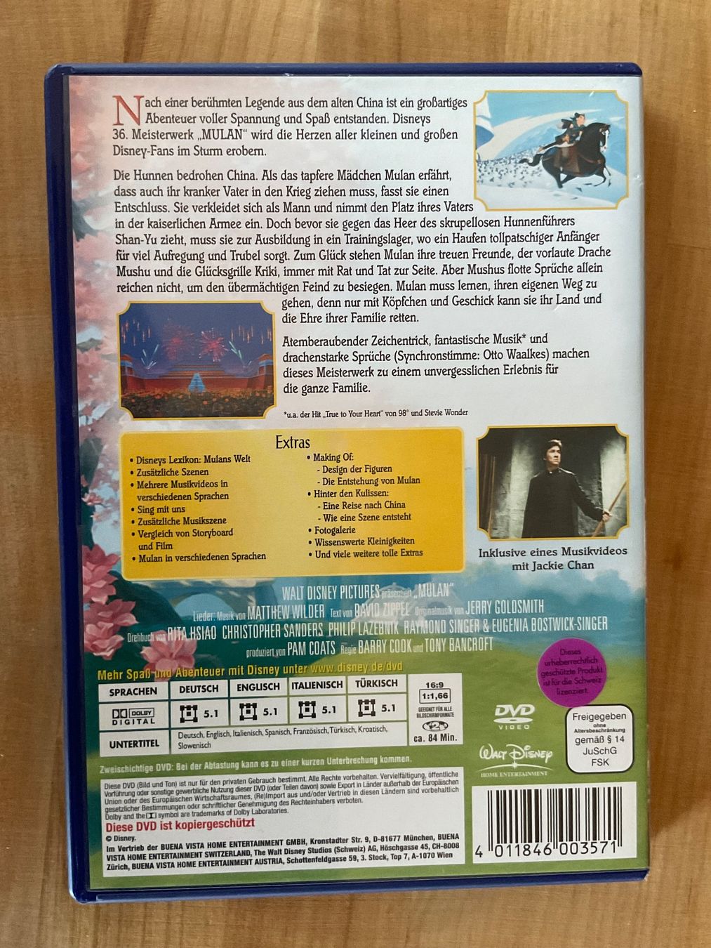 Tutti i DVDs: DVD Mulan – Usato da Rümlang venduto da Sambas19 1