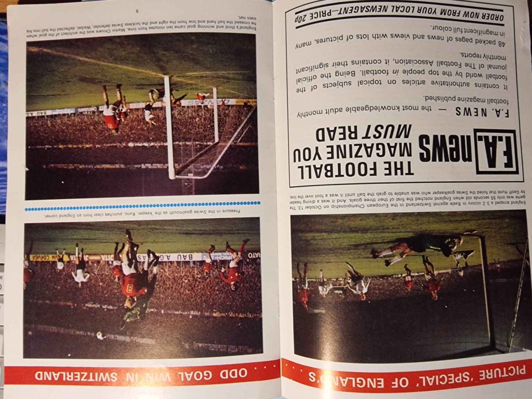 Documenti: 1971 vintage england vs schweiz spielprogramm em quali – Usato da Oberglatt ZH venduto da paninistickersworld 1