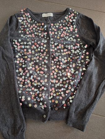 H&M Strickjacke mit Pailletten Gr. 134/140