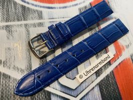 16mm Lederarmband blau, Uhrenband, bracelet de montre