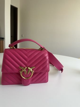 Pinko Handtasche Leder Pink