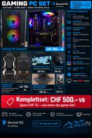 Gaming PC Set – PC, Tastatur, Maus & Gaming-Stuhl