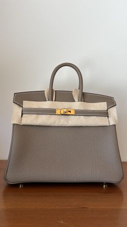Hermès Birkin 25 Etoupe Neuf Complet avec Facture Suisse