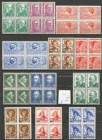 12 Blocs de quatre 1937/41 ( Pro-Juventute )