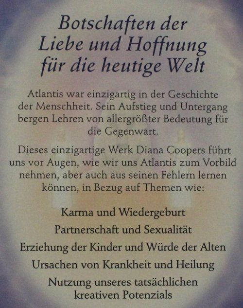 Libri: Entdecke Atlantis - Diana Cooper – Usato da Schlatt TG venduto da annesbuecher 1