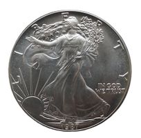 USA-Dollar-Silbermünze, «American Silver Eagle» 1987
