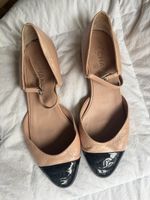 Chanel Ballerines T40, beige/noir