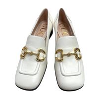 MOCASSINS GUCCI A MORS CUIR BRIXTON IVOIRE T37