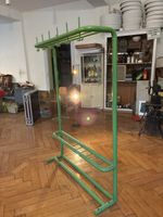 Grüne Vintage Garderobe, Metall, stabil,