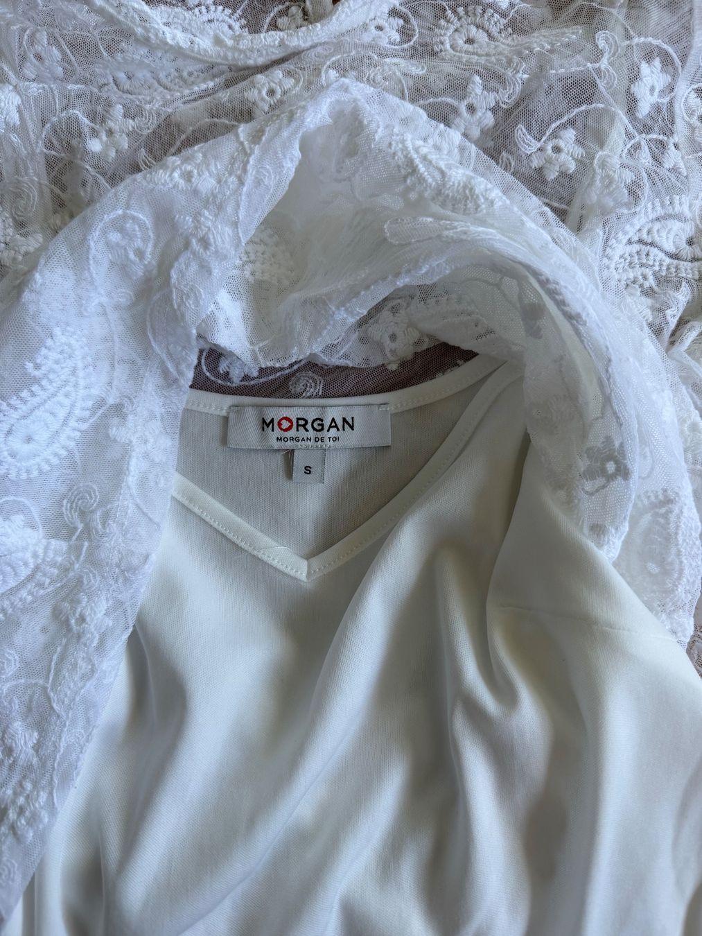 Morgan Top: Top in pizzo bianco, Morgan – Usato da Cademario venduto da Iby_30 2
