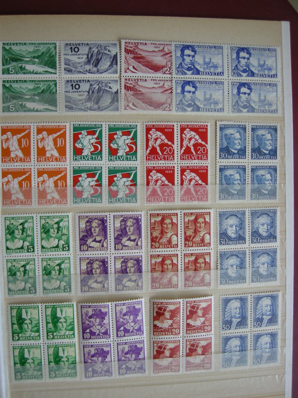 Tutti i francobolli: 1913-1960 PRO JUVENTUTE, 4er BLOCK POSTFRISCH/**, complet – Nuovo (secondo la descrizione) da Eschenbach SG venduto da eDaisy 3