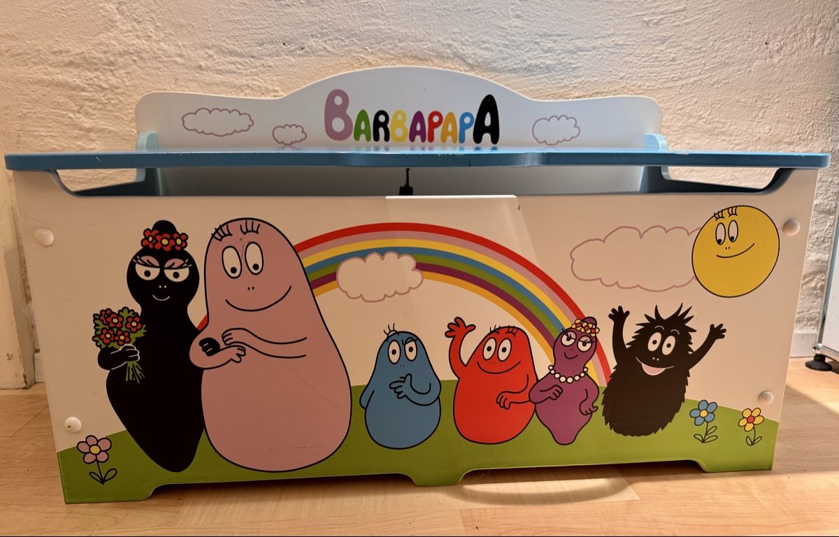 Cassapanche: Spielzeugtruhe Barbapapa Holz – Usato da Forch venduto da Tchoupitoulas 1
