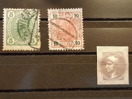 1867 Österreich - Merkurkopf violett - alle hoher Wert / 316