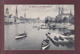 ZÜRICH von der Quaibrücke - 1908