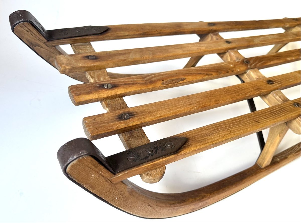 Slitta: Antiker Holzschlitten, als Deko – Difettoso da Wildberg venduto da wild59