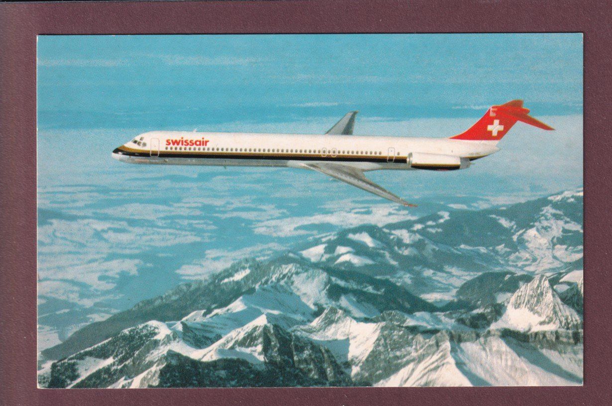 Cartoline postali: SWISSAIR - Mc Donnell-Douglas DC-9-81 – Usato da Pully venduto da nicecards