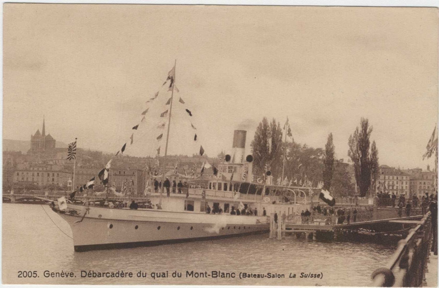 Ansichtskarten: Genève Débarcadère Dampfschiff – Gebraucht aus Olten von clotaldi