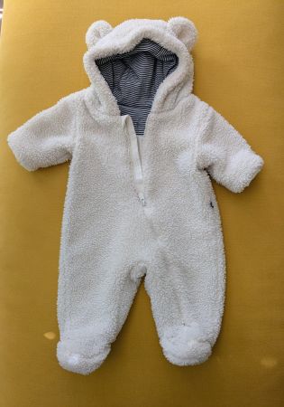 Petit Bateau Teddy Overall mit Kapuze Gr. 3 Monate / 62