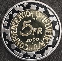 5 Fr. Gedenkmünze 2000 Basler Fasnacht stgl mit Zertifikat
