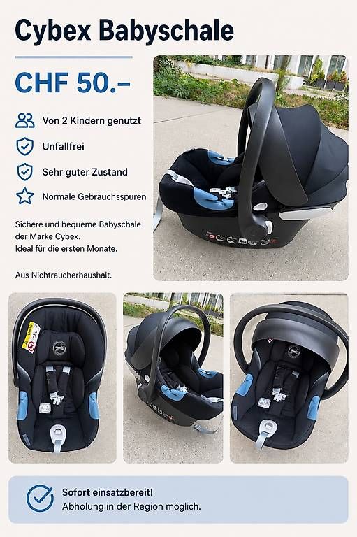 Seggiolini per auto: Babyschale von Cybex – Usato da Mels venduto da Toeffli73
