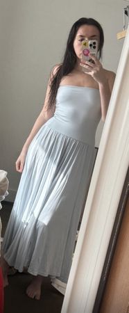 2-in-1 stretchy strapless dress, converts into skirt, S-M