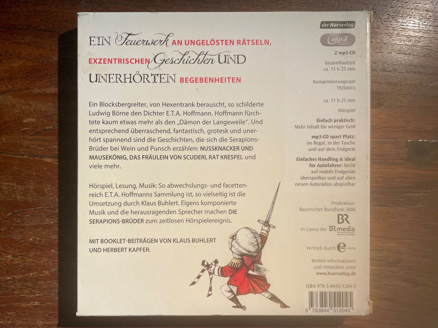 Hörbücher: E.T.A. Hoffmann CD Hörbücher: – Gebraucht aus Bern von Marcuse2004 9
