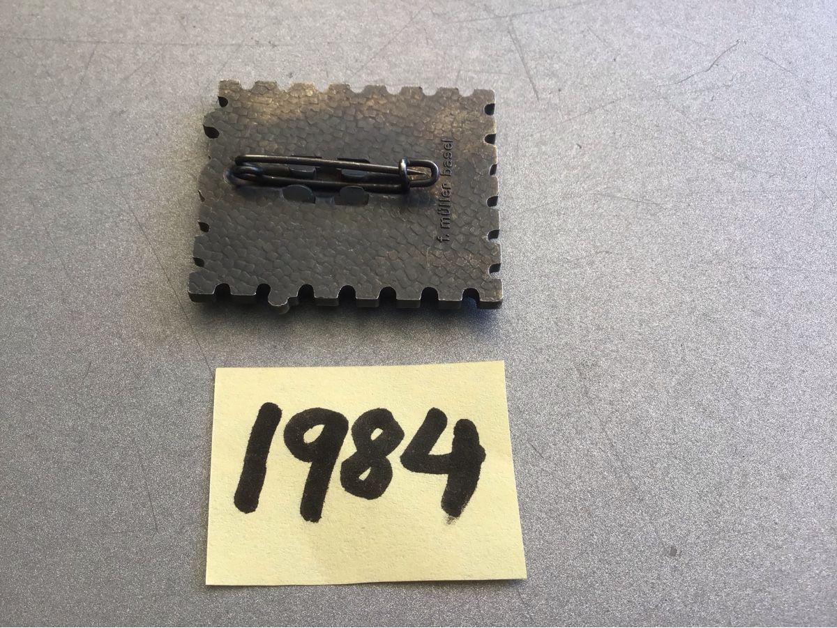 Basler Placchette & Badge: Baslerfasnachtsplaketten 1984 Silber – Usato da Arlesheim venduto da printz01 1