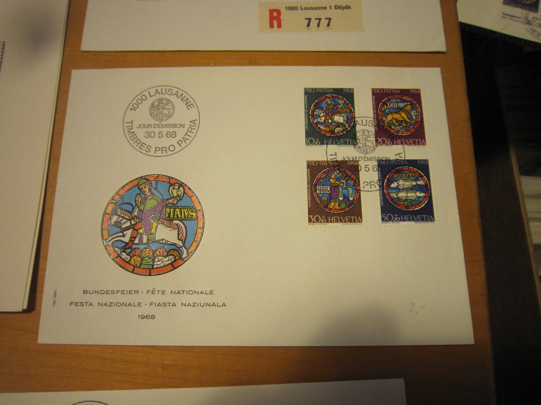 Tutti i francobolli: PP 1968 FDC Serie und einzeln auf Spezialbriefe – Usato da Gordola venduto da Polentaefung 3
