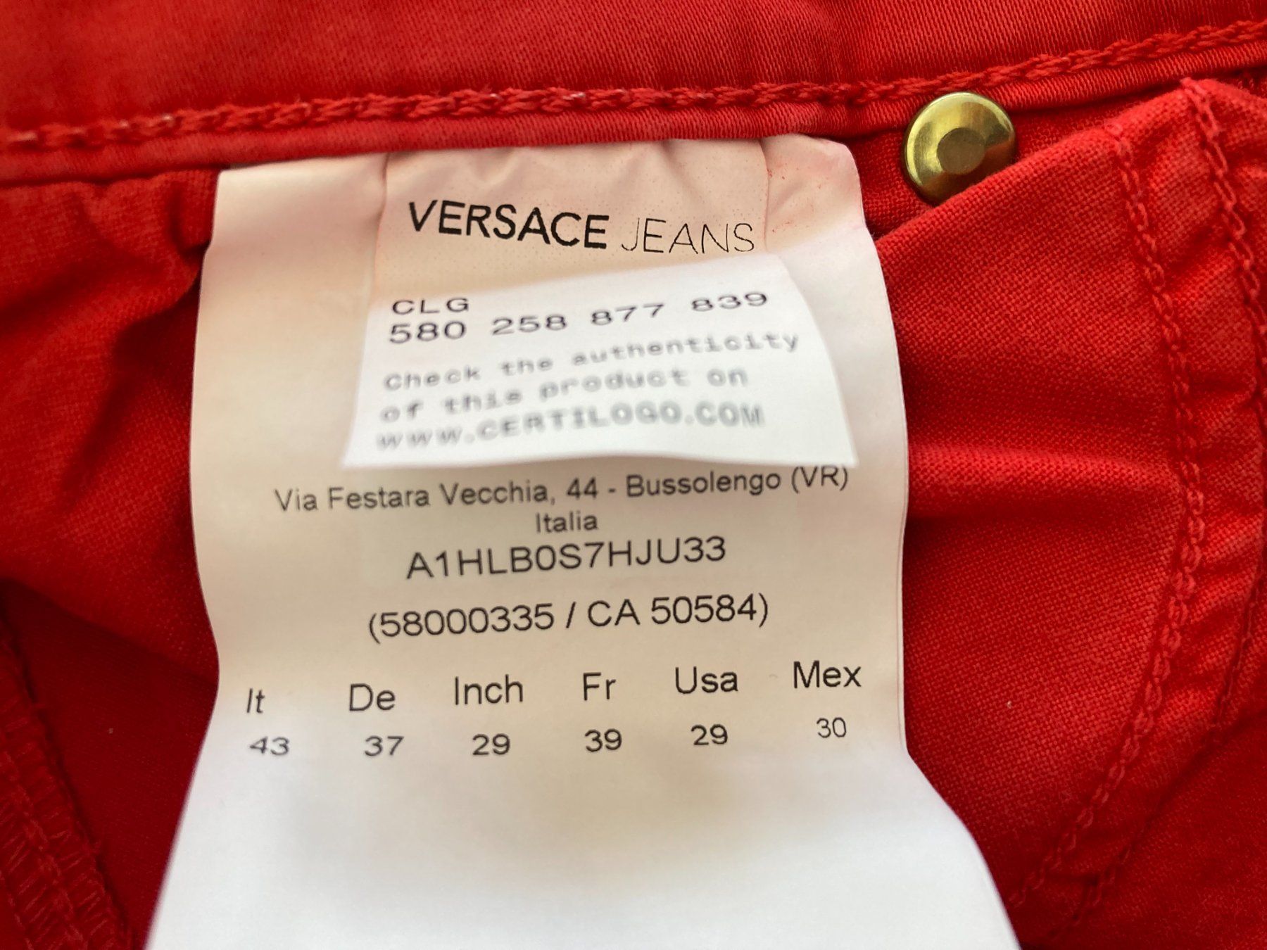Versace Jeans: Versace Jeans – Nuovo (secondo la descrizione) da Pratteln venduto da Miki_ 2