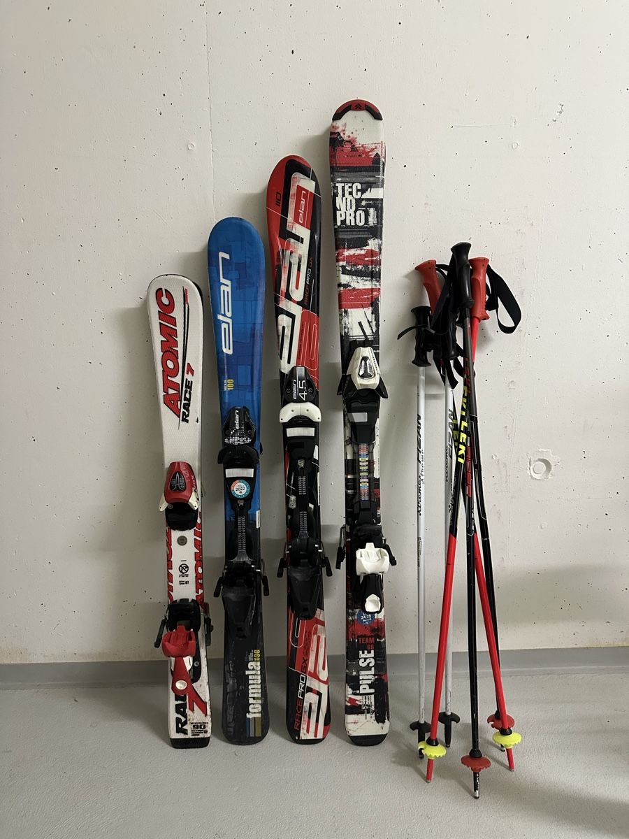 Skis: Ski-Set, Atomic Elan Tecno Pro mit Stöcken – Gebraucht aus Wallisellen von Sale.74