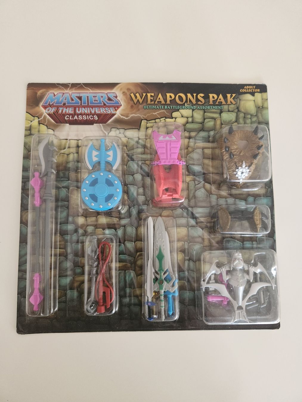 Masters of the Universe Figuren: MOTU Classics 5 Weapons  Packs (OVP) – Neu und originalverpackt aus Bischofszell von LOCOS 4