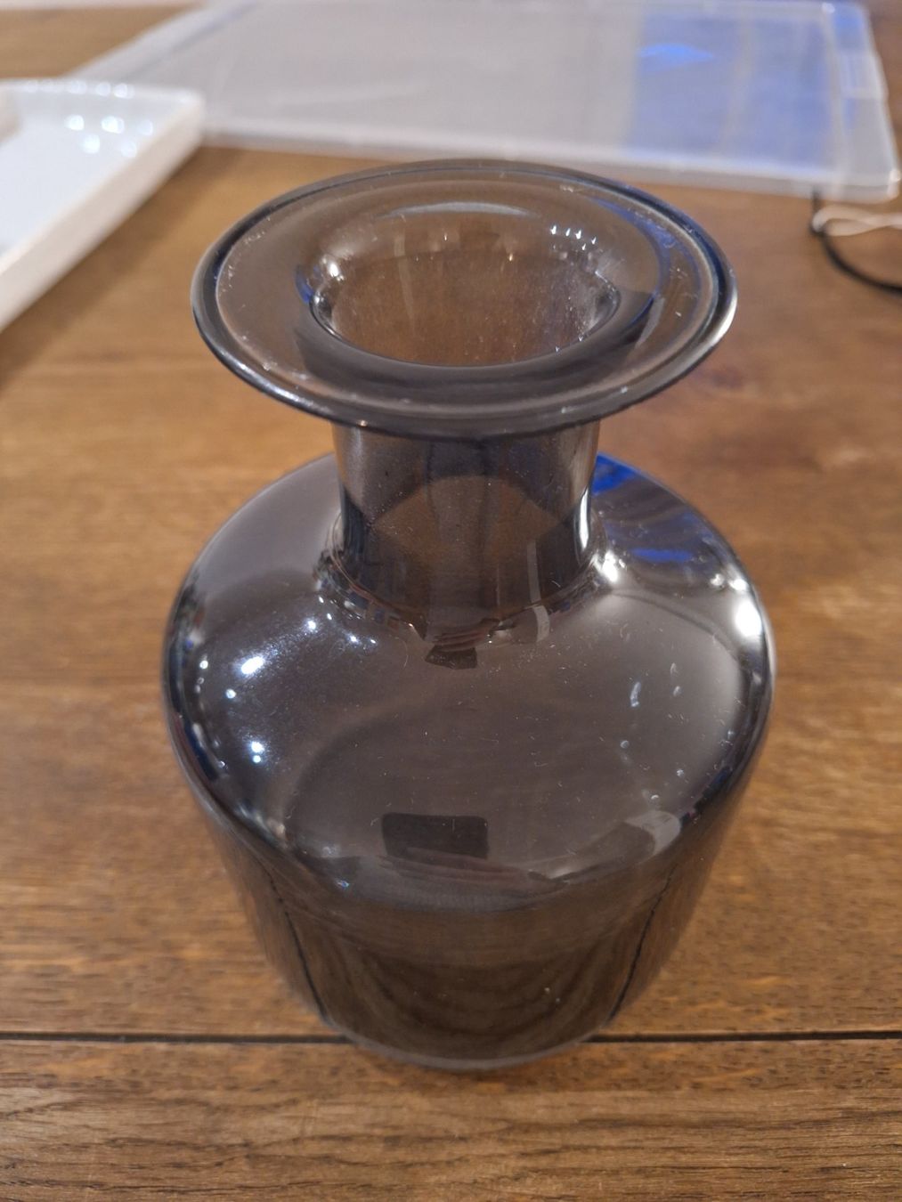 Vasen & Gefässe: Vintage Glasvase, dunkelgrau von IKEA – Gebraucht aus Dietikon von Mari-8953 1