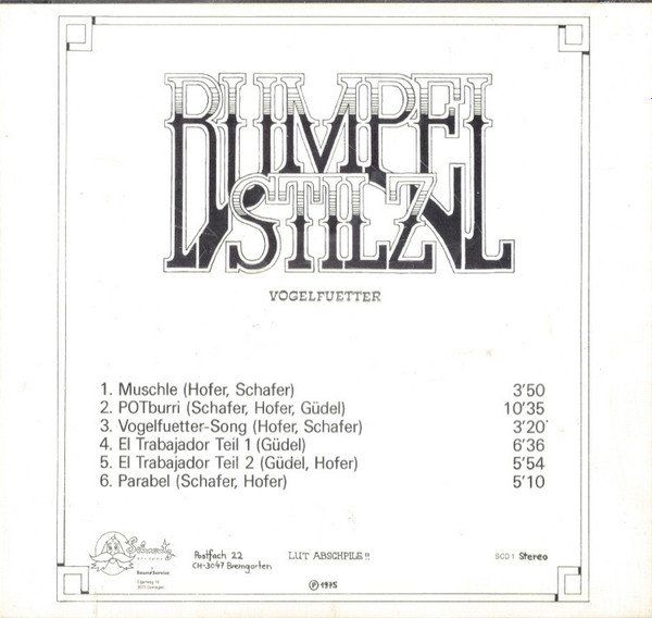 CDs: Rumbelstilz Vogelfuetter – Neuf (Voir description) à Hellikon par Jogi73 1