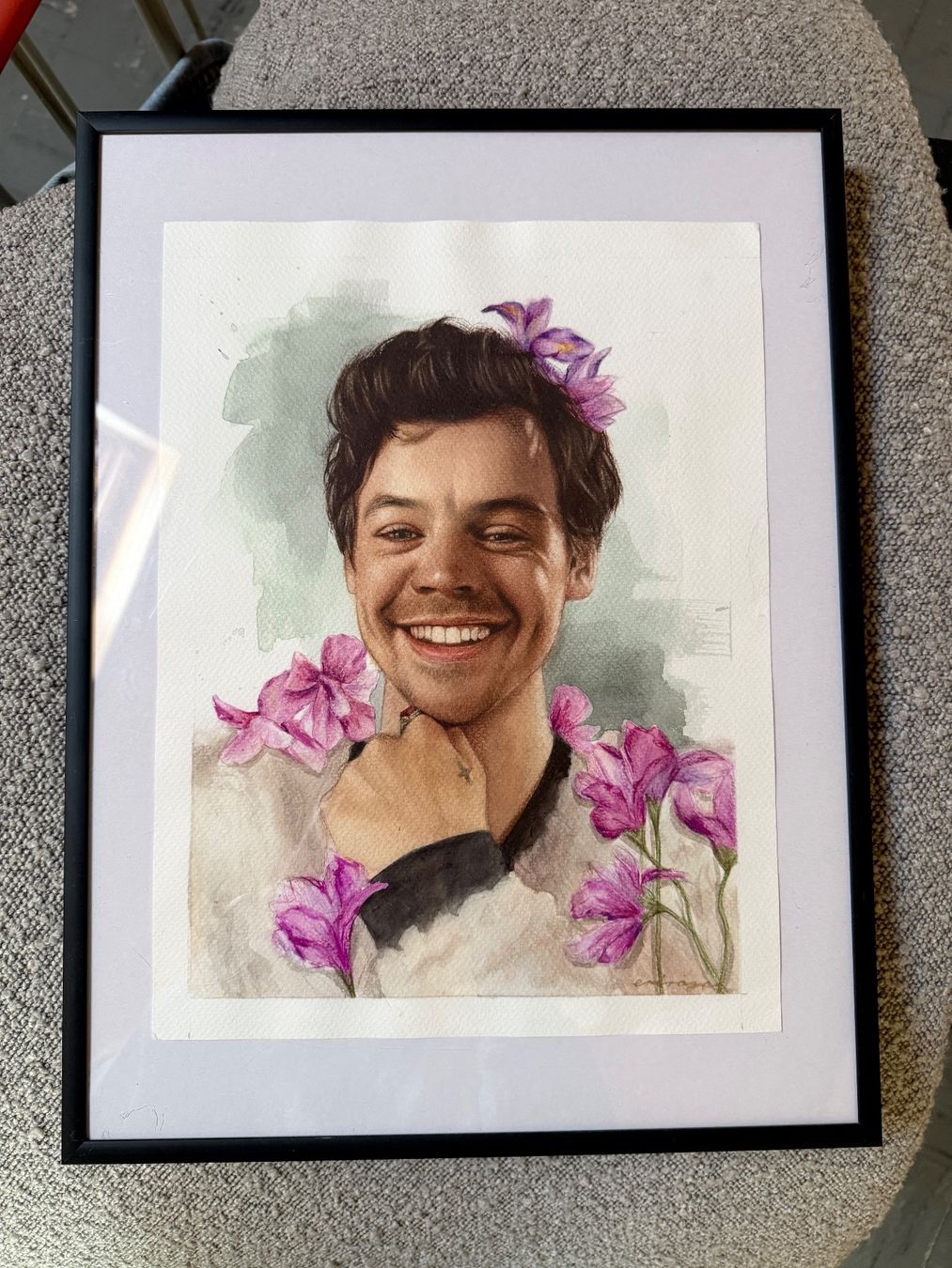 Dipinti: Handgemaltes Porträt von Harry Styles – Usato da Kloten venduto da canela9