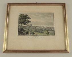 LAUSANNE, ALTKOLORIERTE AQUATINTA ~1830