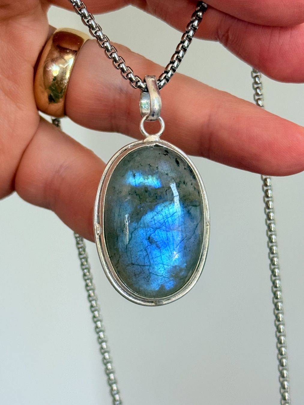 Catenine: Collier pendentif labradorite - Élégant ✨ – Nuovo e nell'imballaggio originale da Genève venduto da AWWA