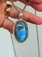 Collier pendentif labradorite - Élégant ✨