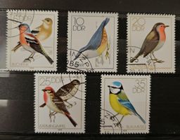 Briefmarken DDR Vögel 1979 verschiedene Werte