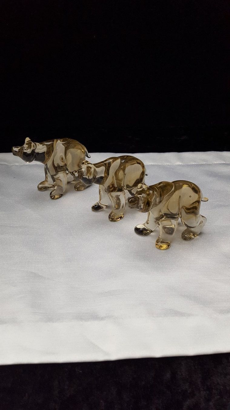 Figurines: 3 handgefertigte Eisbären aus Glas – D'occasion à Reinach par 3Guggerli